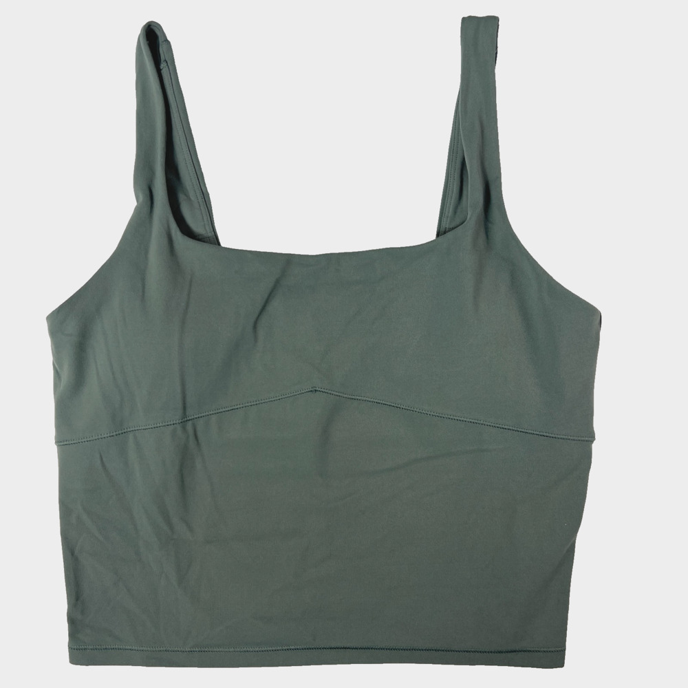 Vuori All The Form Support Tank Bra M VW1207 Balsam Green Square BlissBlend Yoga